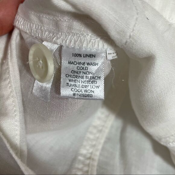 Loft Size small White 100% linen Safari Military Jacket White - Picture 4 of 12